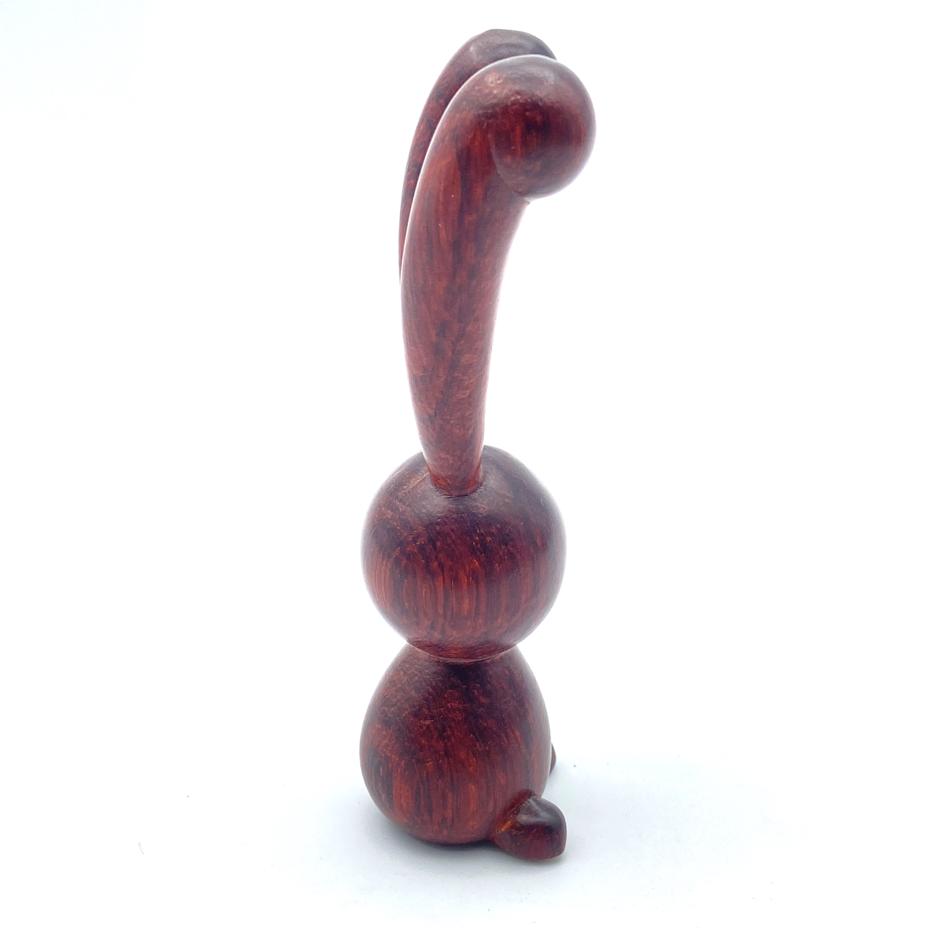 耳玺 好运礼盒新中式国潮文玩小众创意长耳朵小兔子按摩眼部鼻子配饰 紫光檀 木作把件 男女同款情侣款