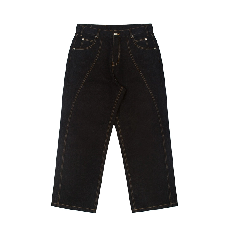 Vandy The Pink Contrast Raw Denim Pants