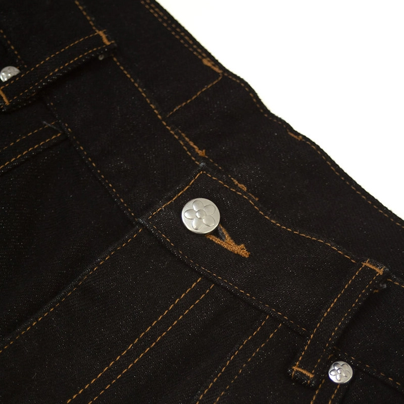 Vandy The Pink Contrast Raw Denim Pants