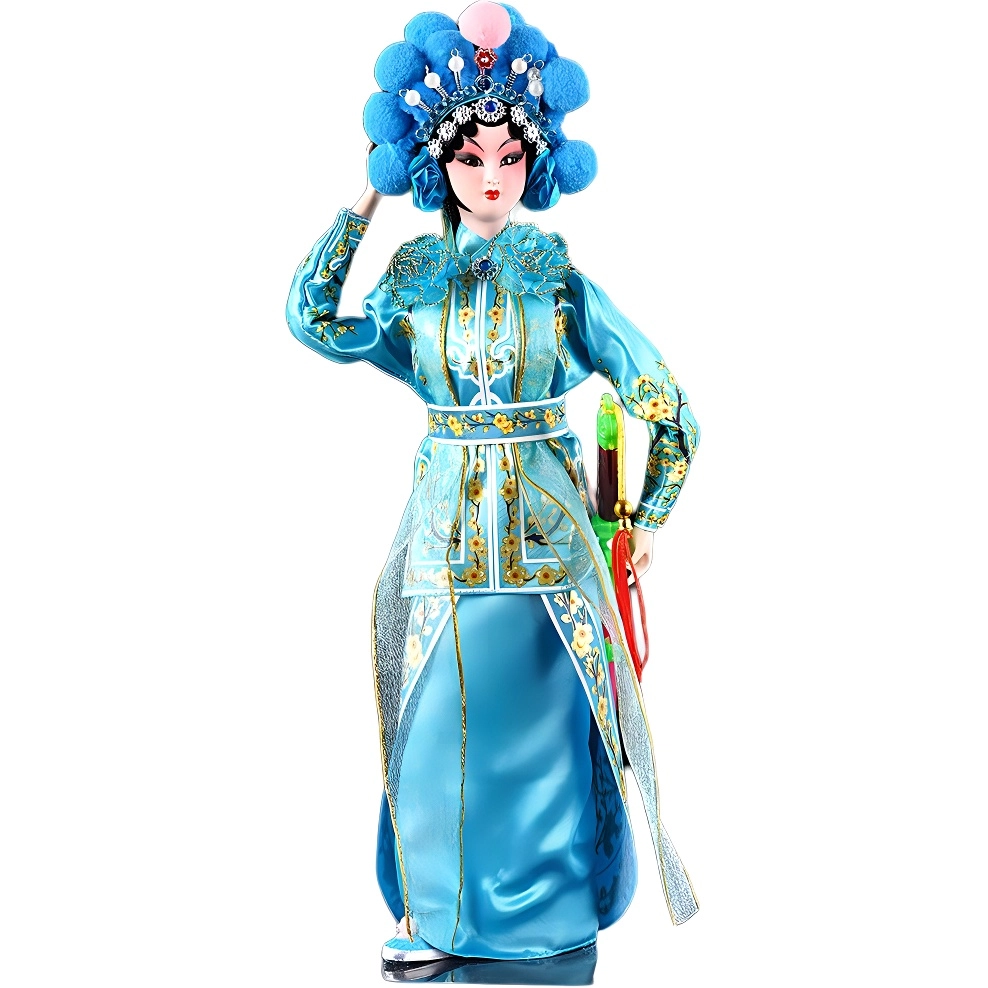 西瓜藤 绢人 中国风 外事文化 创意人偶 公仔 京剧脸谱 景品