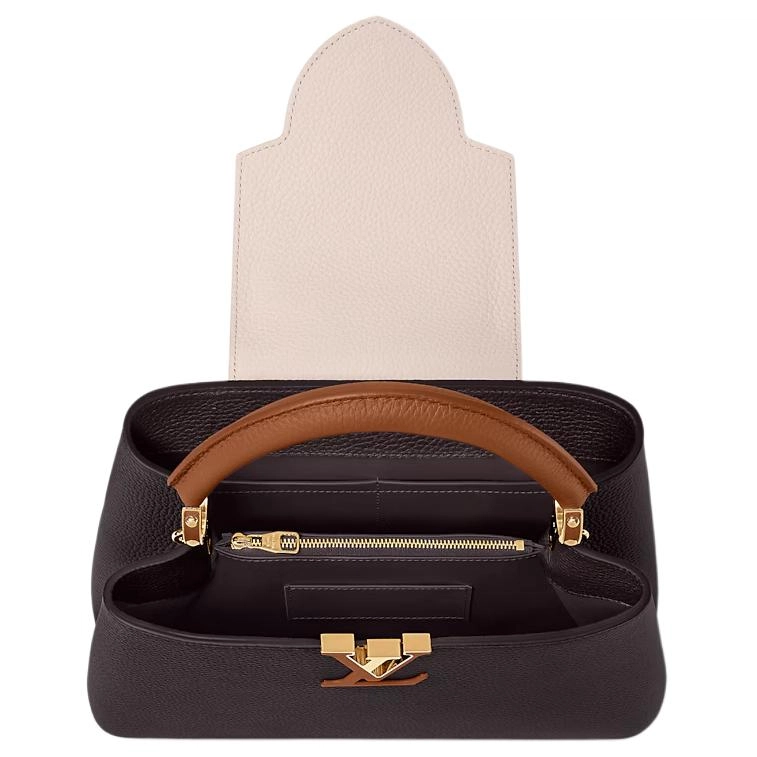 LOUIS VUITTON Capucines MM Logo Taurillon