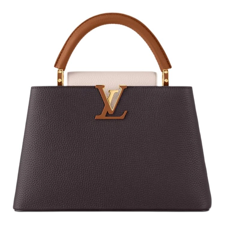 LOUIS VUITTON Capucines MM Logo Taurillon