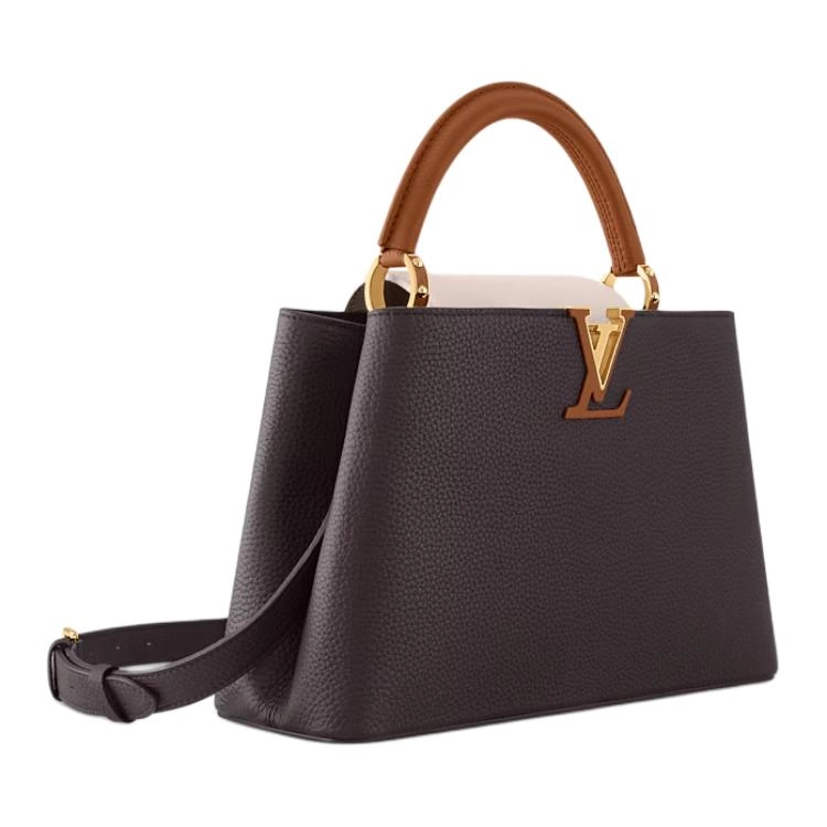 LOUIS VUITTON Capucines MM Logo Taurillon