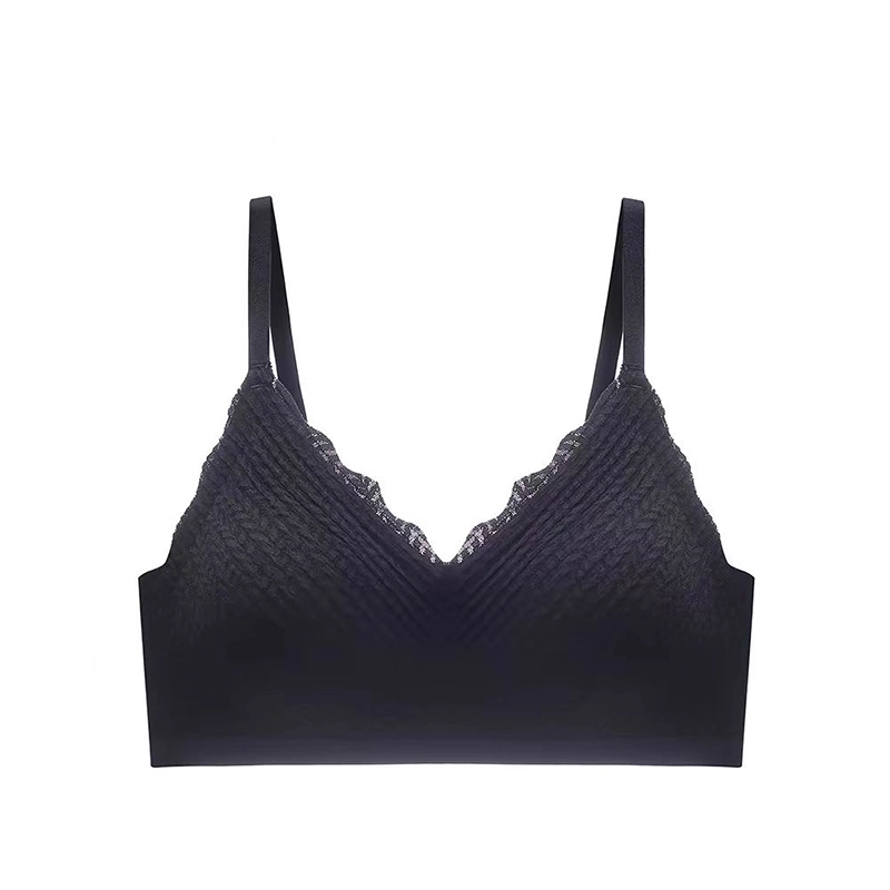 棉基因 无痕薄款无钢圈透气蕾丝小胸聚拢上托收副乳文胸 女款 组合装
