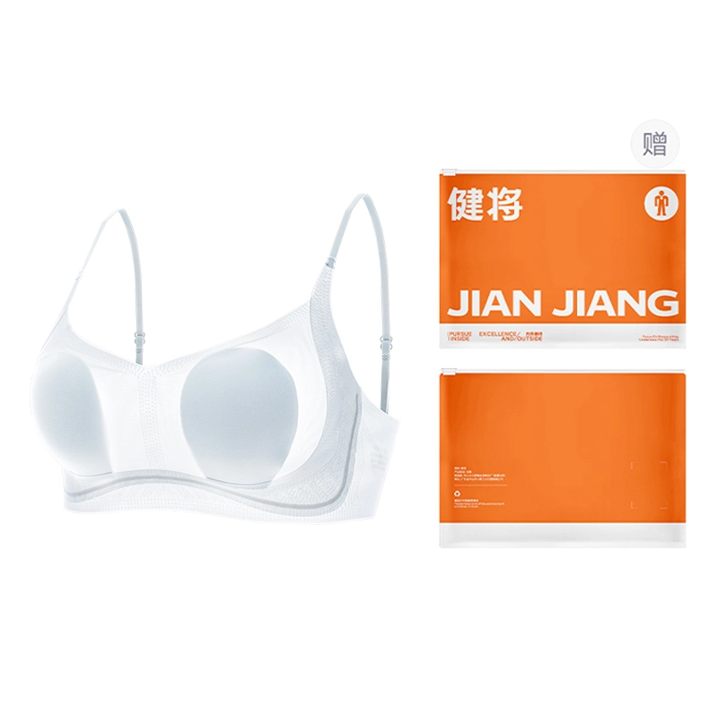 健将 冰丝性感内衣超薄款大胸显小防下垂美背兔耳杯文胸 女款 礼袋装