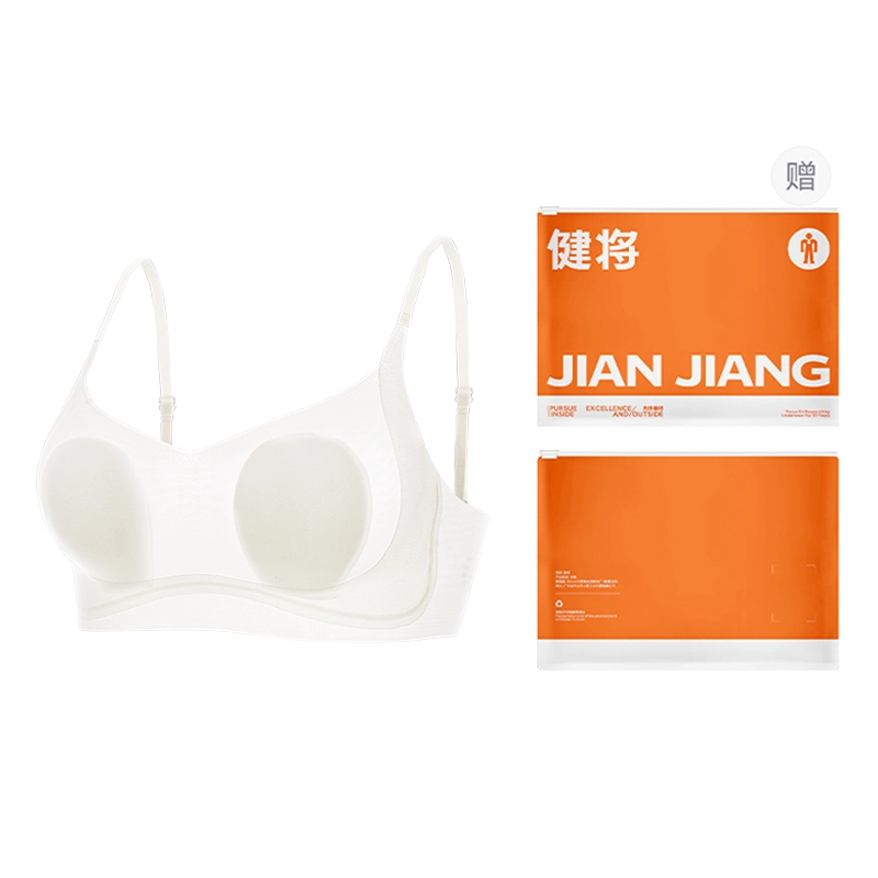 健将 冰丝性感内衣超薄款大胸显小防下垂美背兔耳杯文胸 女款 礼袋装
