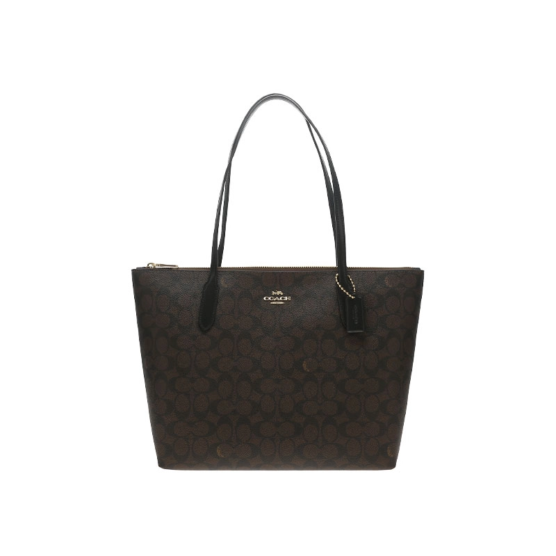 COACH Zip Top Tote 30 Logo Tote