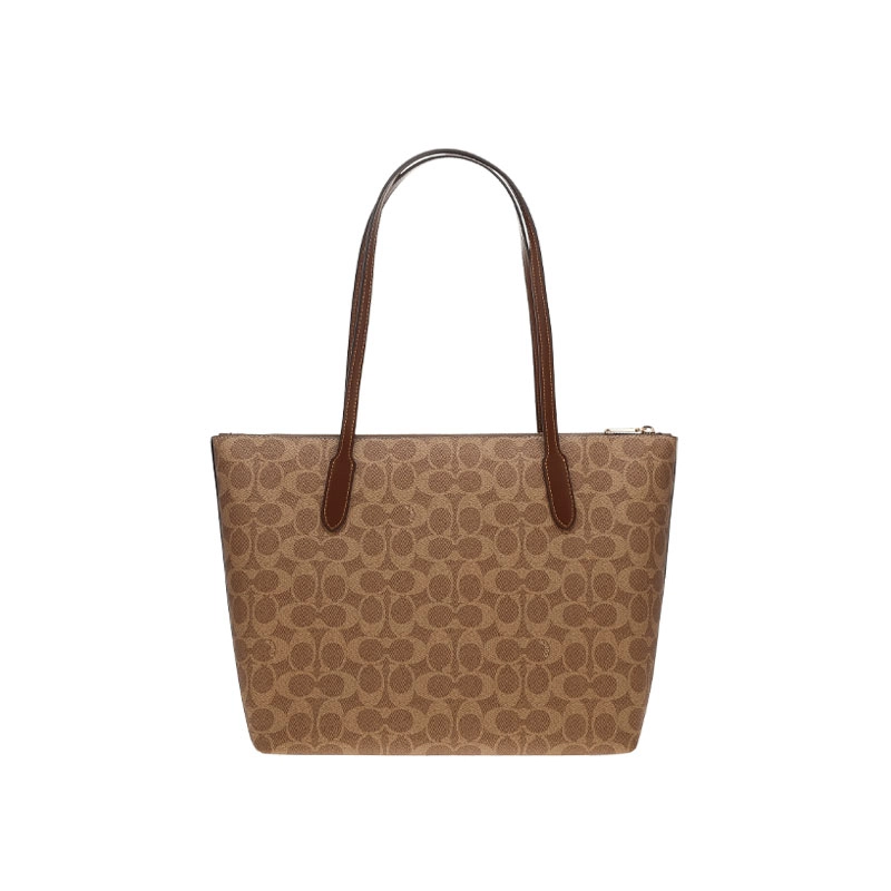 COACH Zip Top Tote 30 Logo Tote