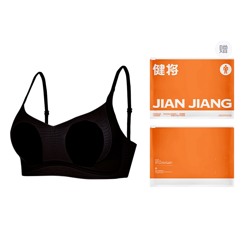 健将 冰丝性感内衣超薄款大胸显小防下垂美背兔耳杯文胸 女款 礼袋装