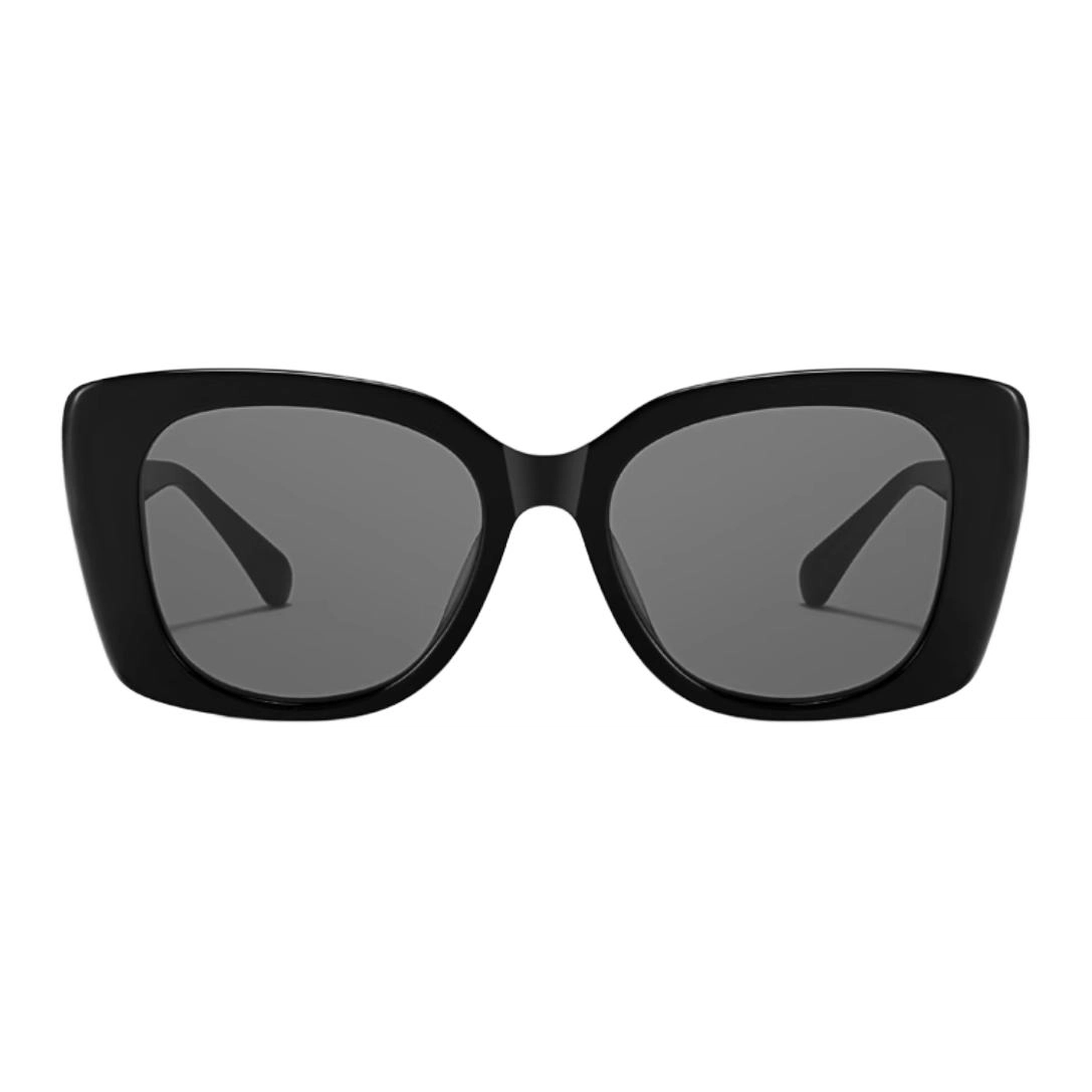 莫拉克 高级感徽标设计 板材镜架 蝶形 太阳眼镜 男女同款情侣款 黑色