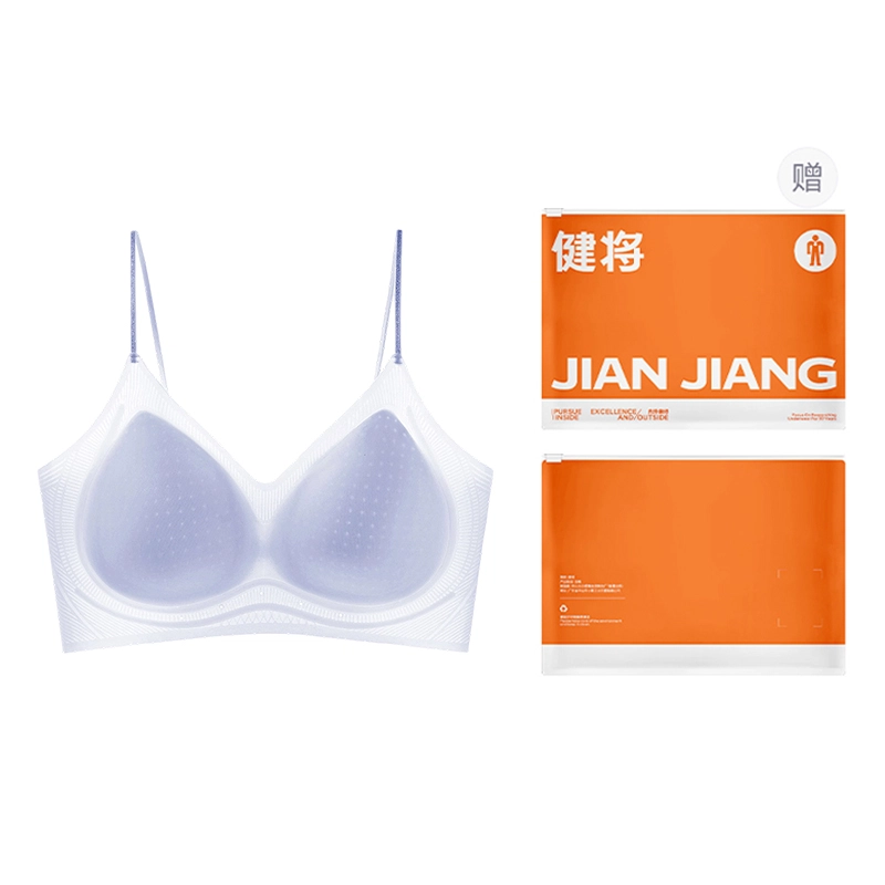 健将 冰丝无痕内衣薄款小胸聚拢凉感美背细肩带收副乳防下垂胸罩文胸 女款 礼袋装