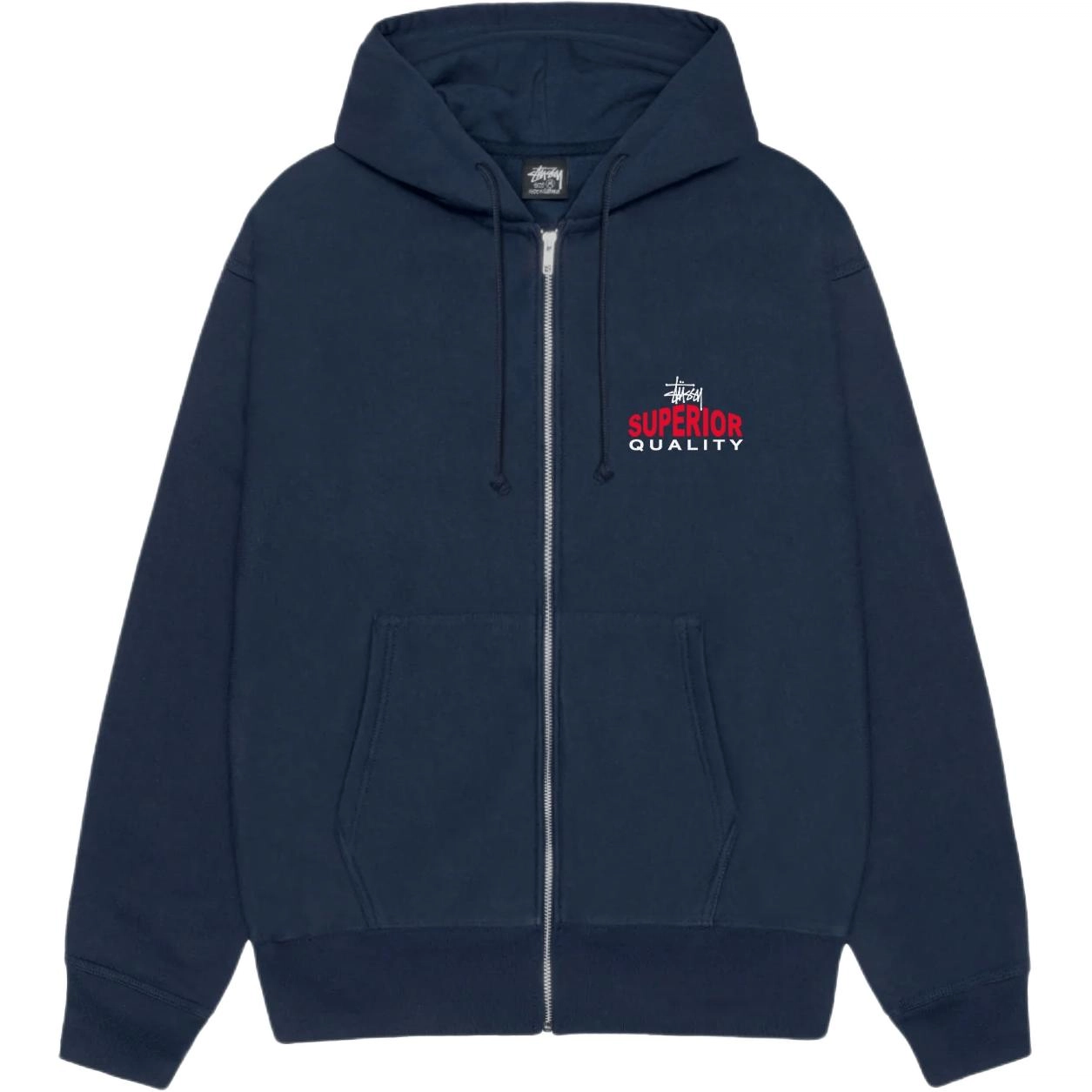 Stussy SS25 SUPERIOR QUALITY ZIP HOODIE logo