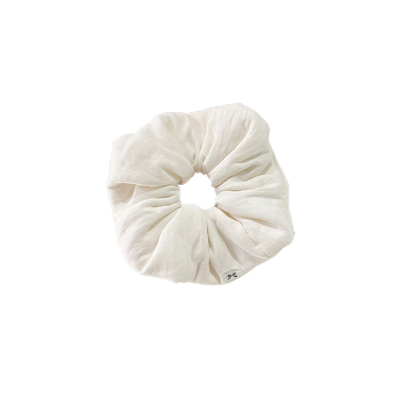 水中玉 奶油泡芙黄色大肠发圈高级感扎头发发绳韩系慵懒风绝美头饰 布艺 头绳 女款