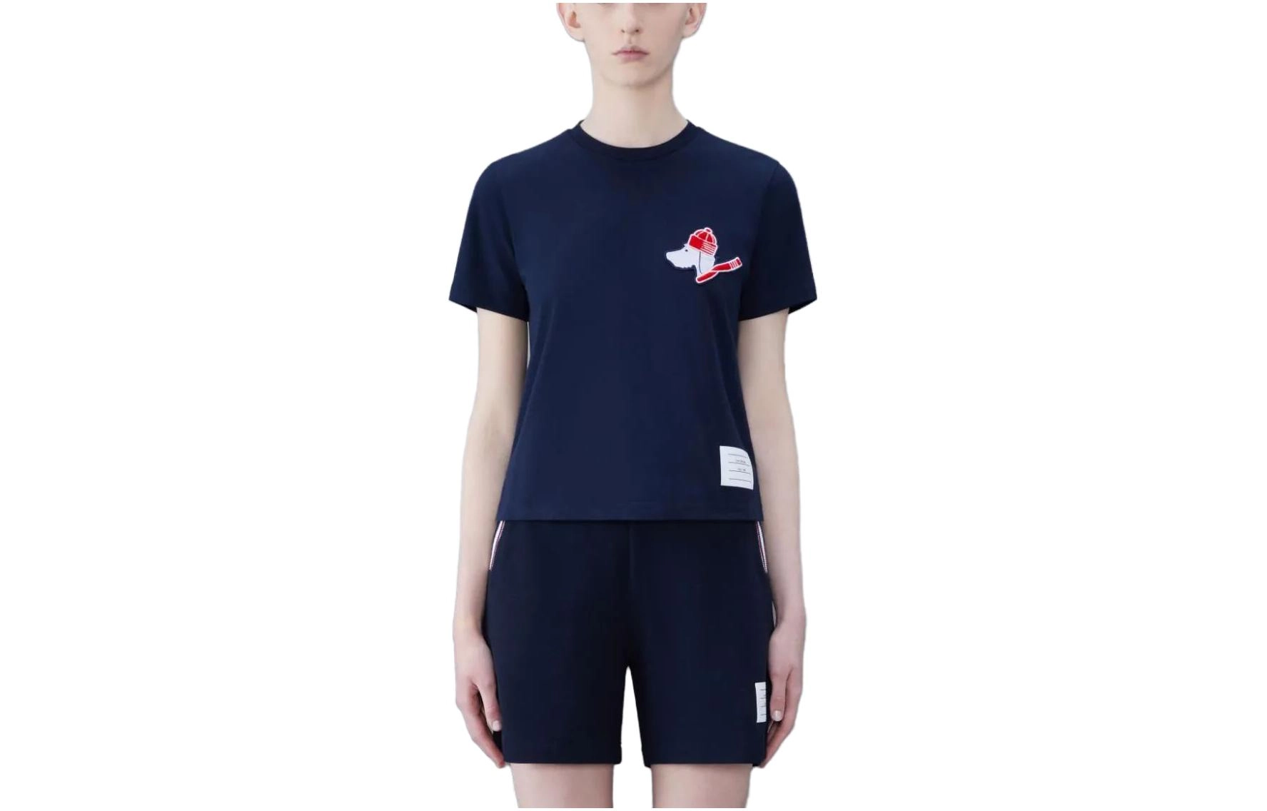 THOM BROWNE SS24 Festive Jersey Short Sleeve Button Hector Tee T