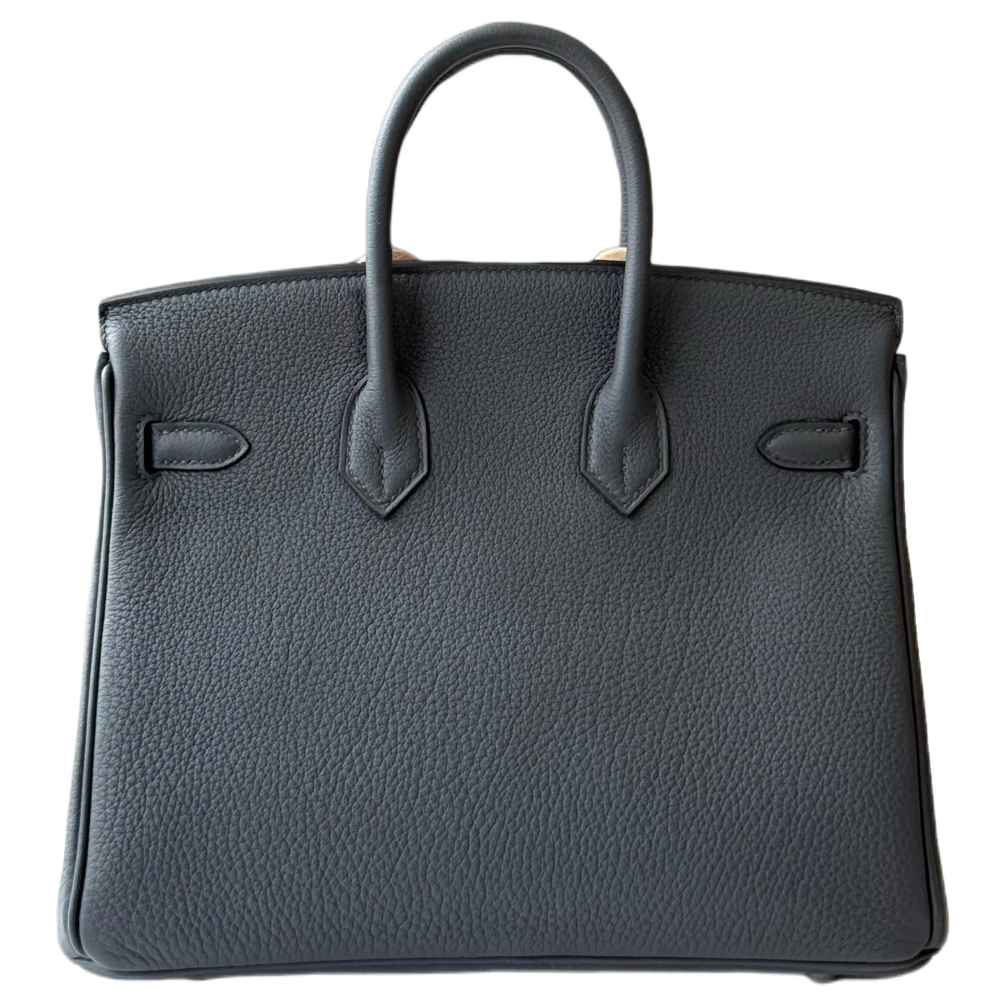 HERMES Birkin 25 H0 Gris Misty
