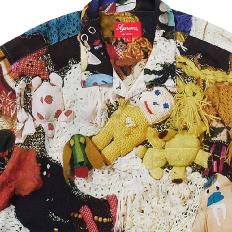 Supreme FW18 Mike Kelley More Love Hours Than Can Ever Be Repaid Rayon Shirt Multicolor