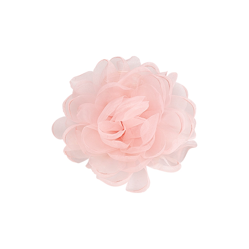 芒果饰品 超仙绝美玫瑰花朵亚克力 布艺 发夹 女款
