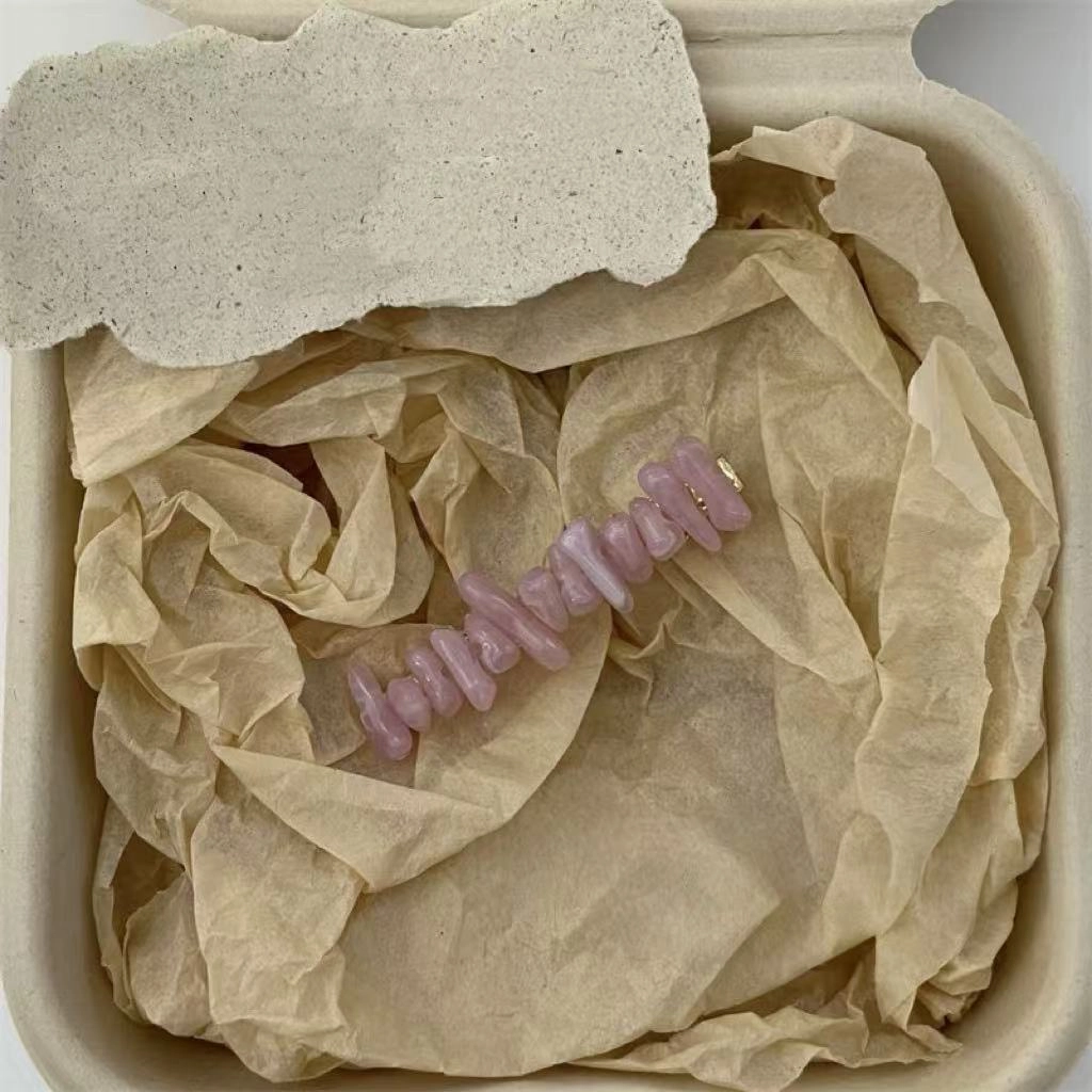 希铃 彩色不规则排列清冷感小众 树脂 发夹 女款