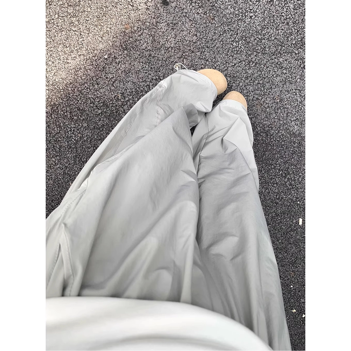 帝狼牛 美式高腰阔腿纯色舒适通勤夏季薄款拖地长裤休闲裤 女款