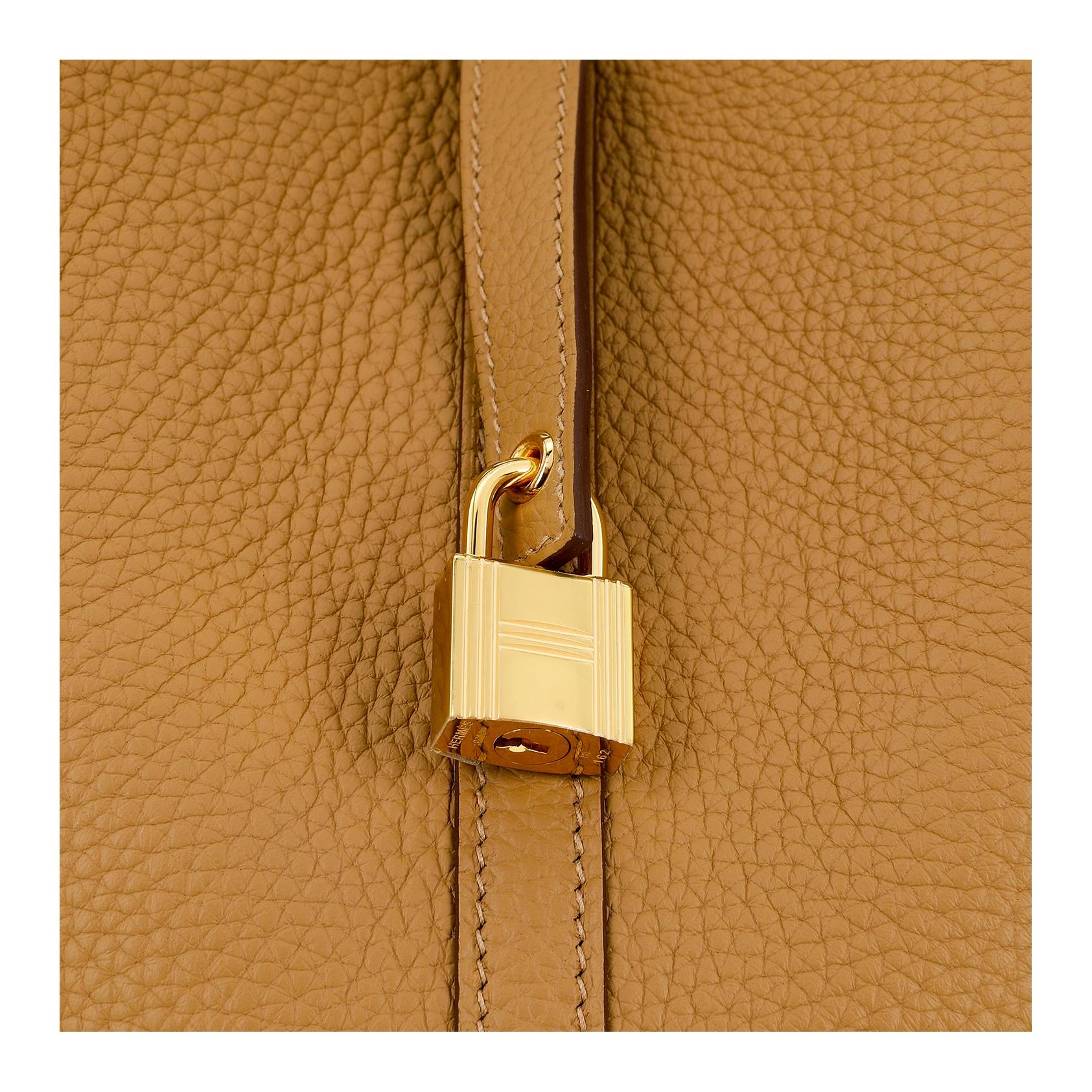 HERMES Picotin Lock 22Taurillon Clemence 4B Biscuit