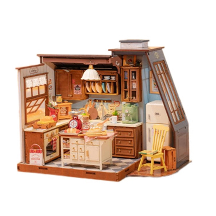 一合鸽 别墅小屋手工迷你小房子屋积木玩具 拼装模型