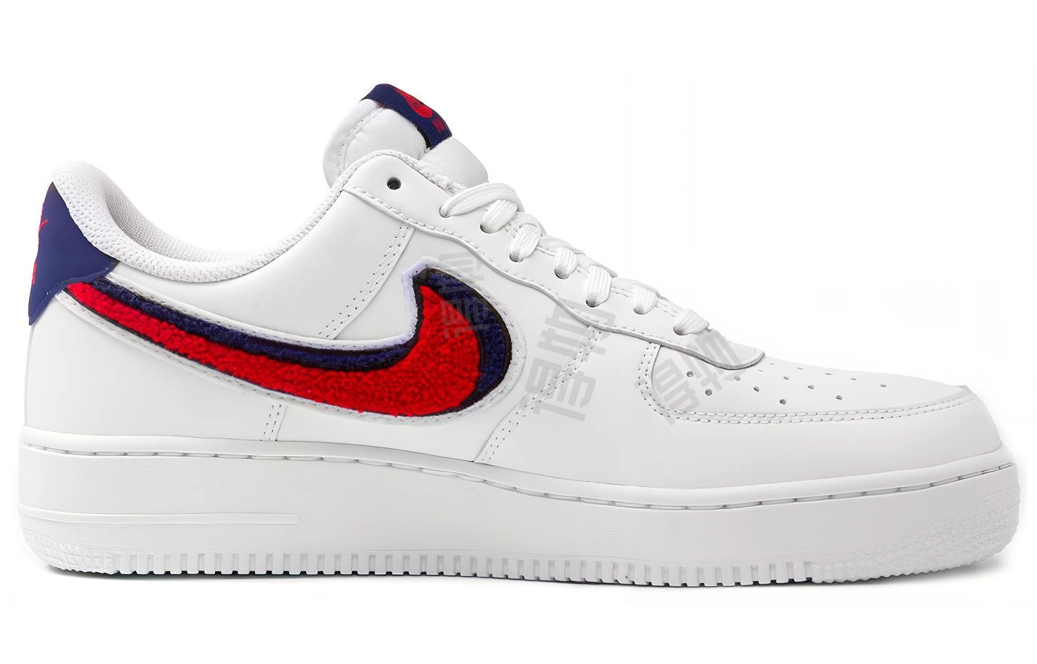 Nike Air Force 1 3D Chenille Swoosh White Red Blue