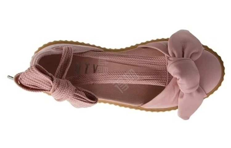 PUMA Rihanna Fenty Bow Creeper Sandal Silver Pink