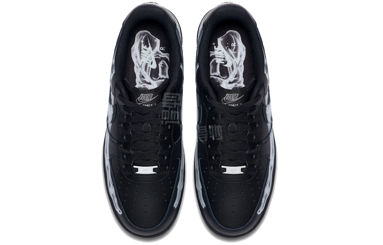 Nike Air Force 1 Skeleton 'Black on Black'