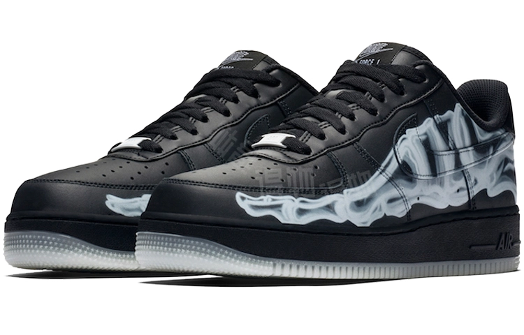 Nike Air Force 1 Skeleton 'Black on Black'