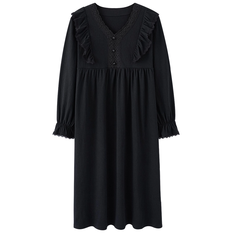 怀尔蔚 长袖舒适薄款家居服睡裙 女款