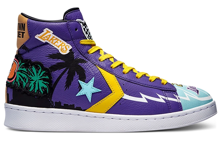 Chinatown Market x Converse Cons Pro Leather Hi "Lakers Championship Jacket"