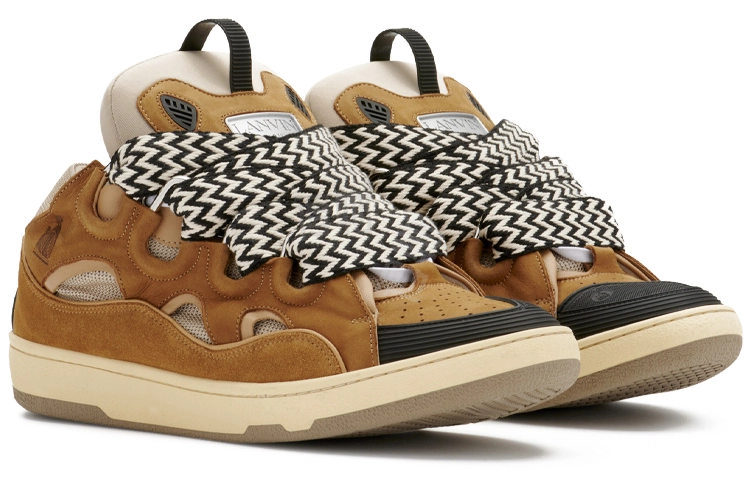 Lanvin Curb Leather Sneakers