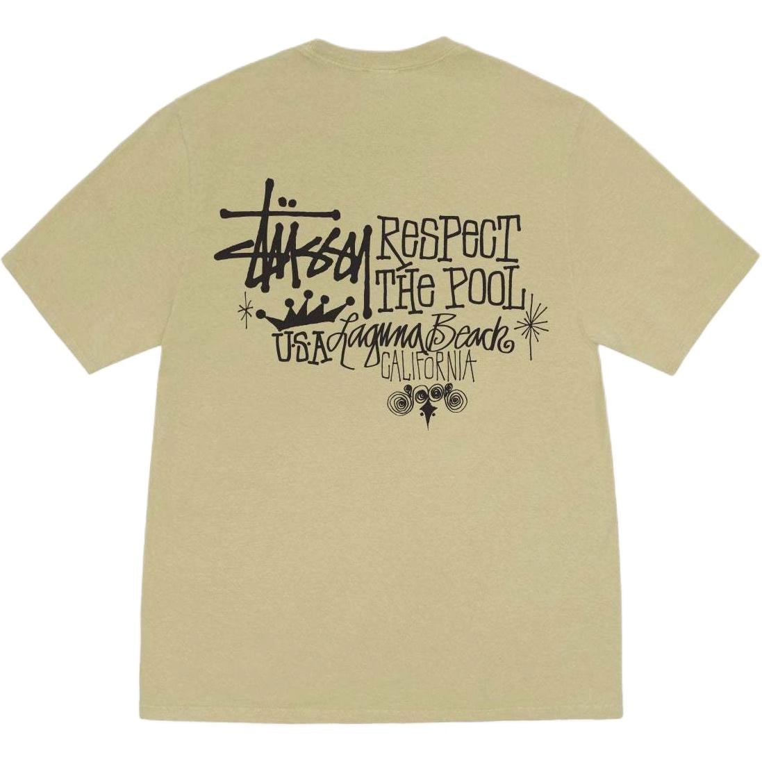 Stussy SS25 RESPECT THE POOL TEE PIGMENT DYED logoT