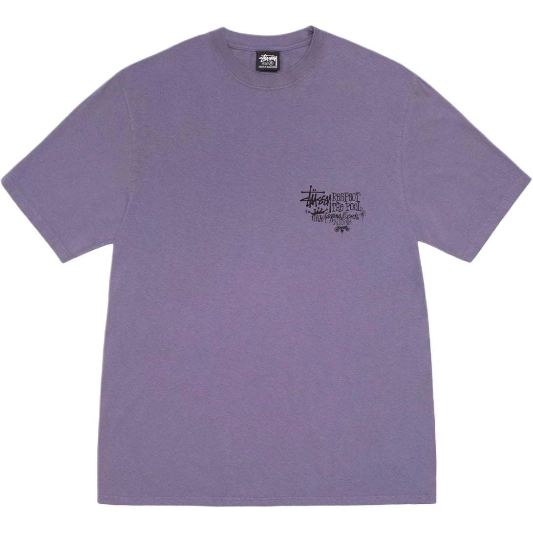 Stussy SS25 RESPECT THE POOL TEE PIGMENT DYED logoT