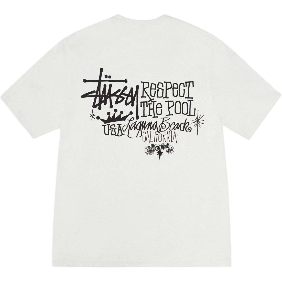 Stussy SS25 RESPECT THE POOL TEE PIGMENT DYED logoT