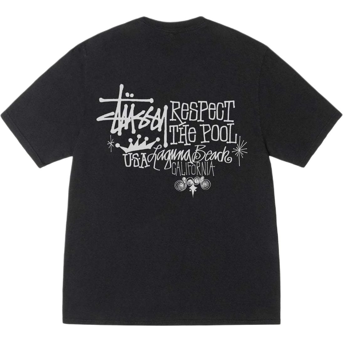 Stussy SS25 RESPECT THE POOL TEE PIGMENT DYED logoT