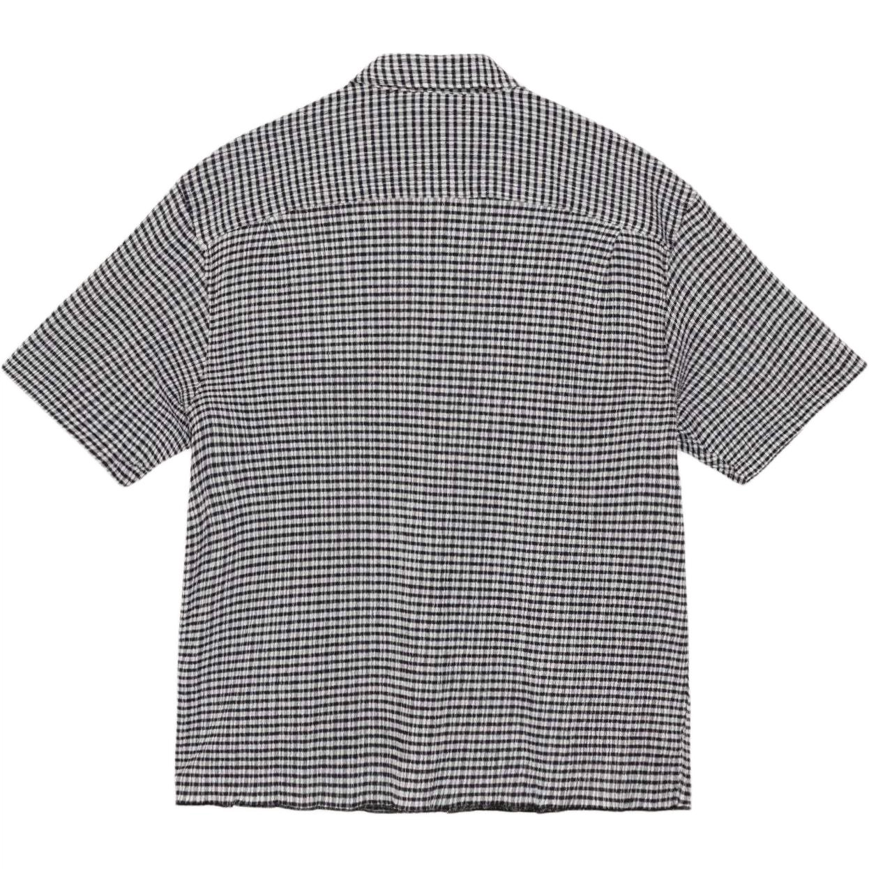 Stussy SS25 CRINKLED CHECK SS SHIRT logo