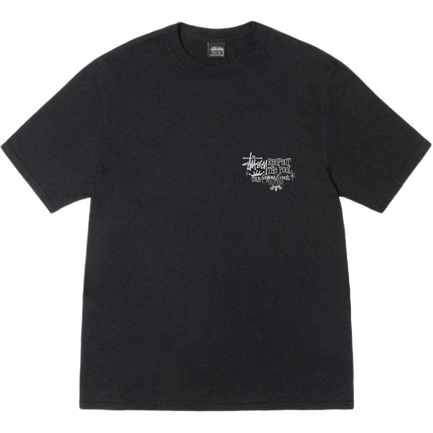 Stussy SS25 RESPECT THE POOL TEE PIGMENT DYED logoT