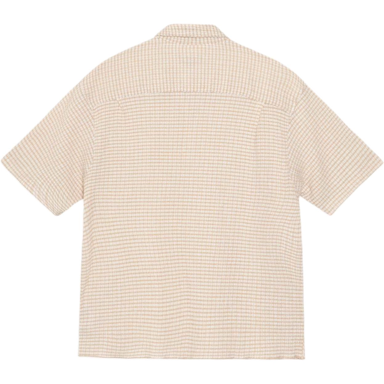 Stussy SS25 CRINKLED CHECK SS SHIRT logo