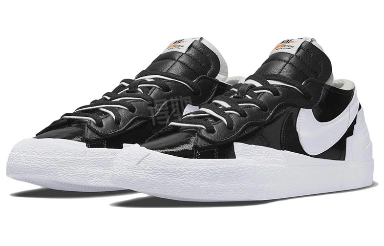 Sacai x Nike Blazer Low black patent leather