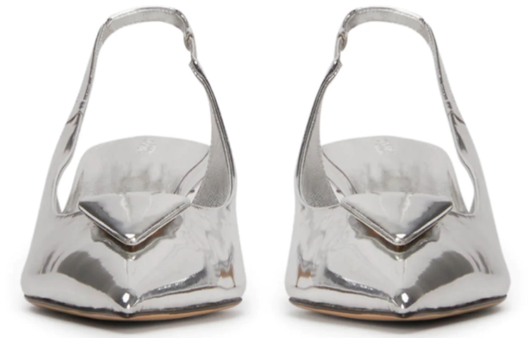 Tony Bianco PU Slingback 4.5cm Silver Shine