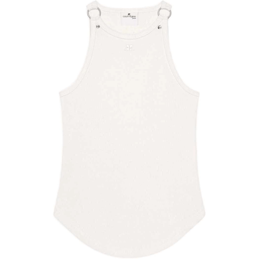 COURREGES SS25 BUCKLE 90'S RIB TANK TOP