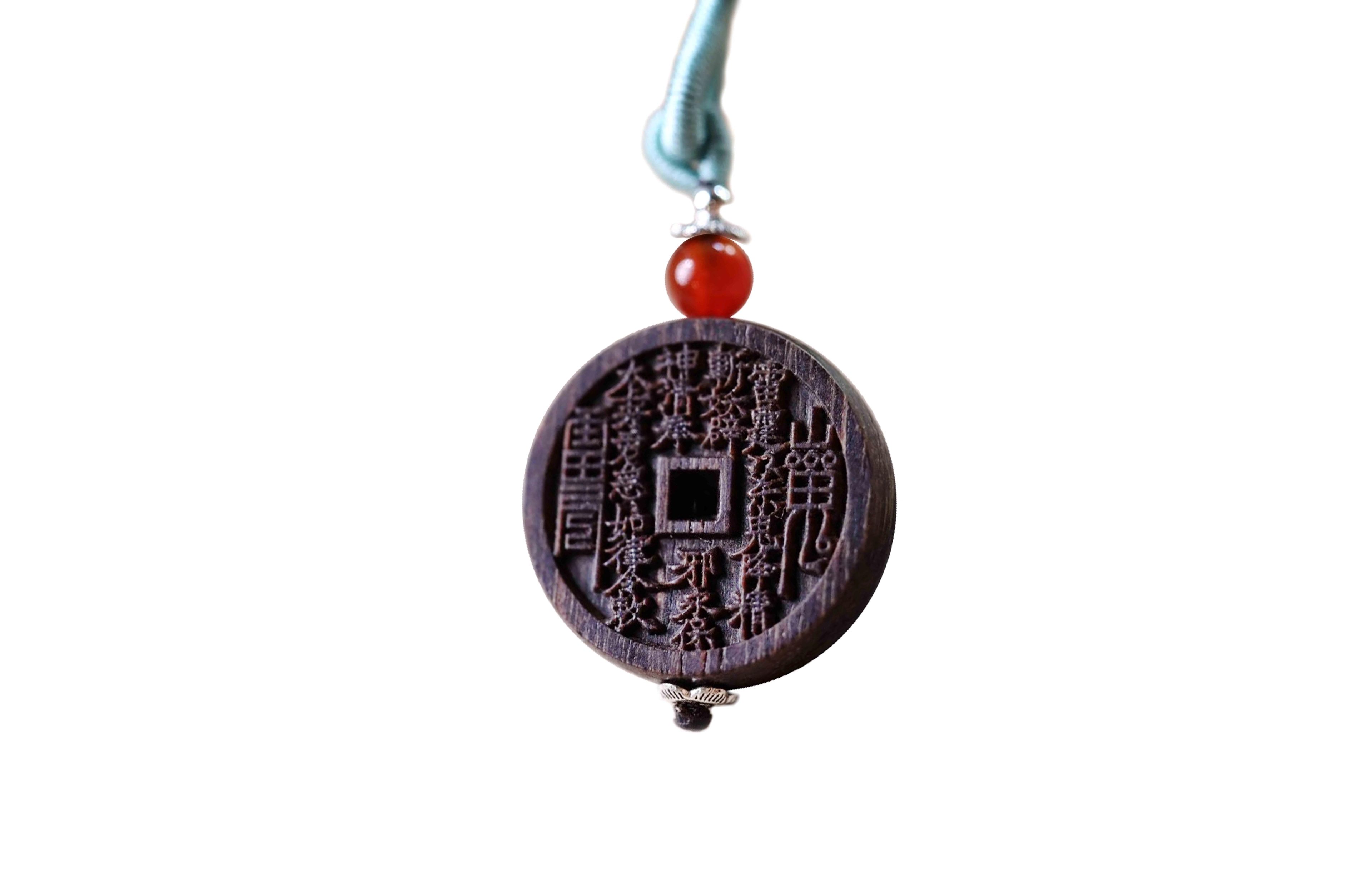 檀欣 【天宫赐福】八方来财平安吉祥山鬼花钱本命年转运手工编织锁骨链 招财纳福 挂件#好运 檀木 项链 男女同款情侣款