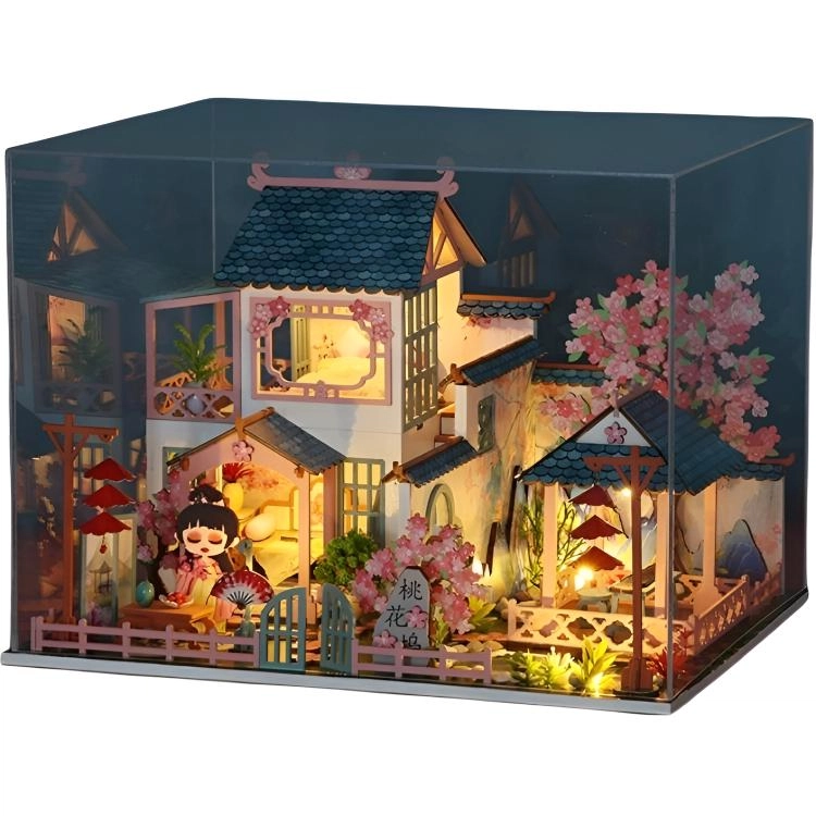 喜顽童 创意小屋桃花坞别墅建筑房 拼装模型