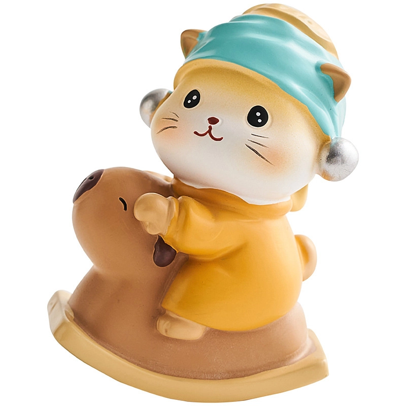 格薇拉 可爱珍珠猫猫咪造型装饰树脂 成品模型