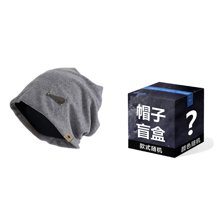 俞兆林 秋冬慵懒风大头围时尚金属标堆堆帽 套头冷帽 腈纶 绒线帽 男女同款情侣款