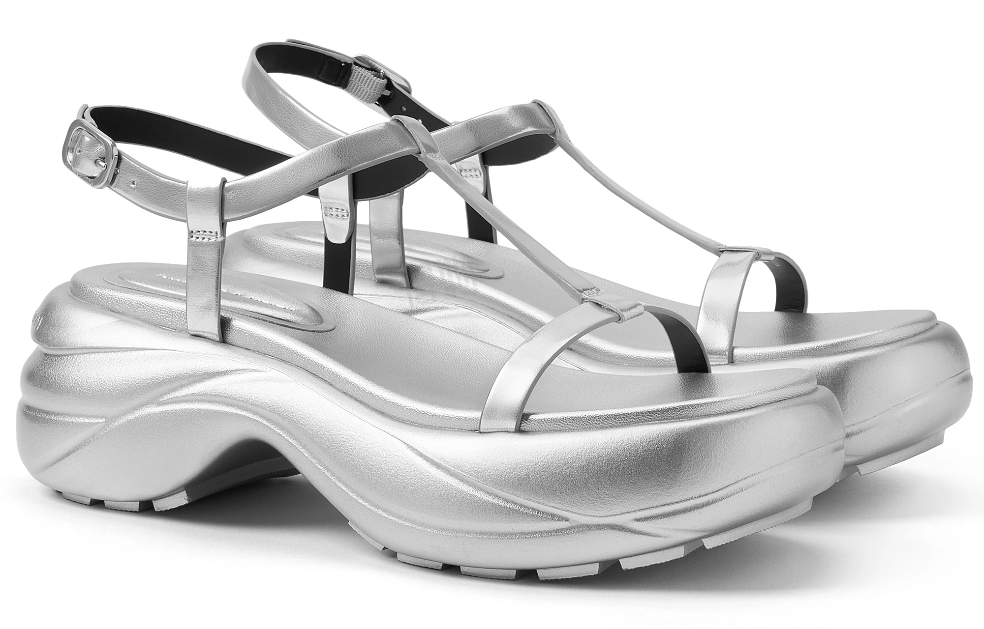 CHARLESKEITH ck PU 6.5cm CreamSilver
