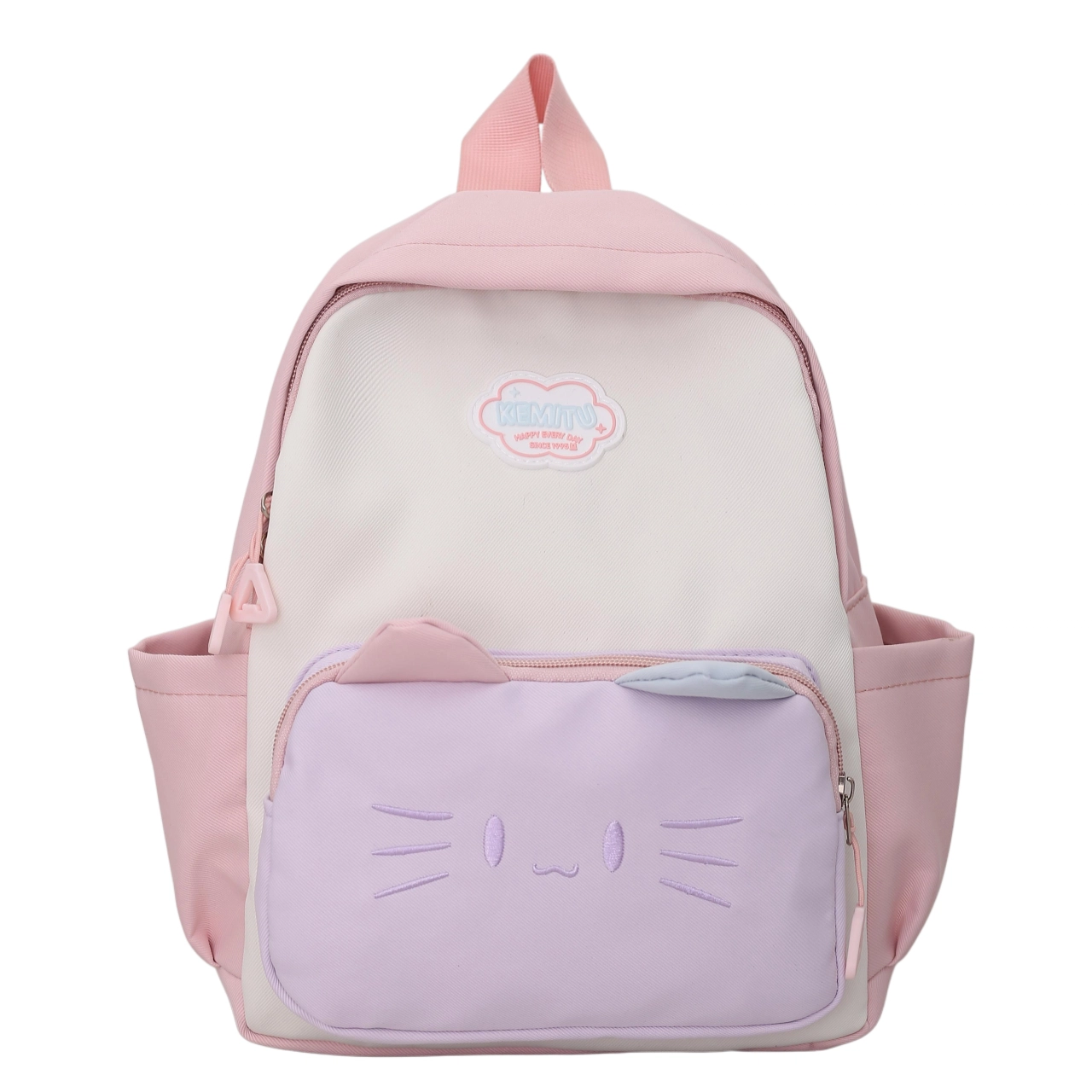 泰迪珍藏 日系猫耳朵简约百搭少女心 帆布 双肩包 女款 多色