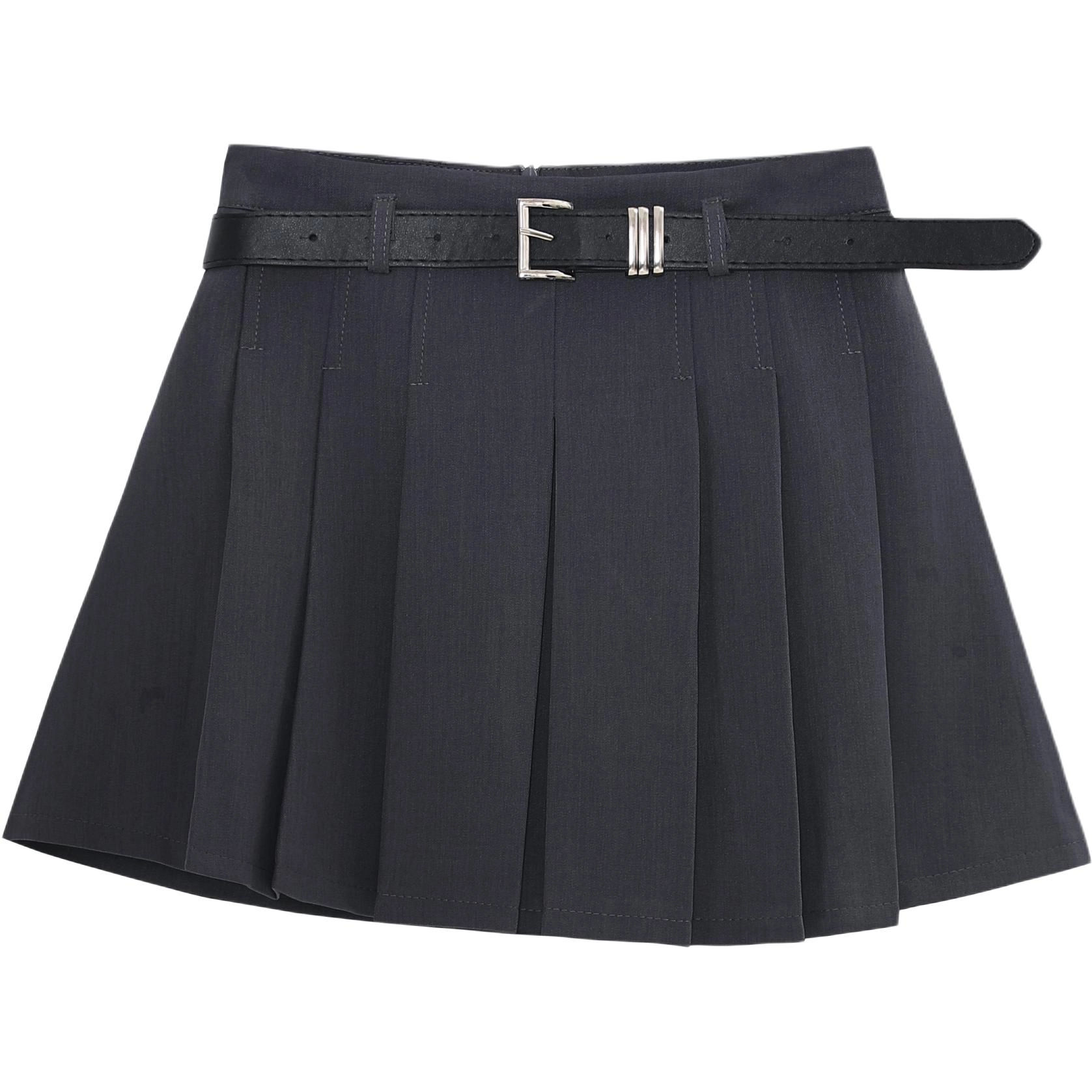 玫丝朵 韩版学院风高腰设计时尚百褶休闲短裙 女款