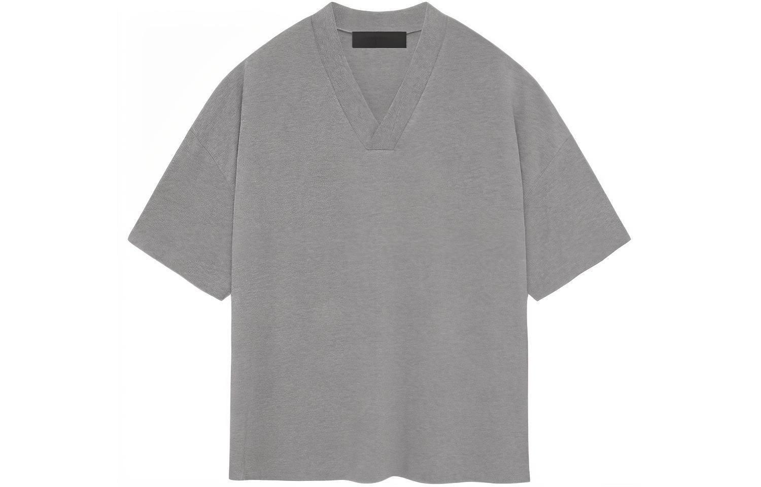 Fear of God Essentials SS24 V-Neck Tshirt VT Dark Heather Oatmeal